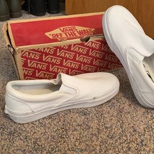 White Classic Slip on Vans